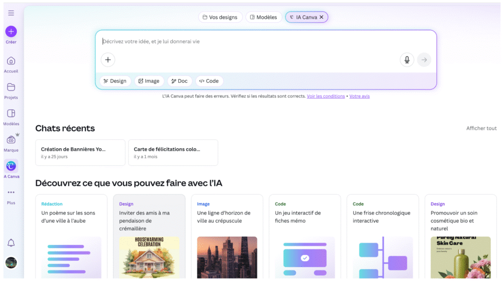 Transformez vos textes en images avec Canva – Média Magique. Créez des visuels originaux et instantanés grâce à l’intelligence artificielle intégrée.