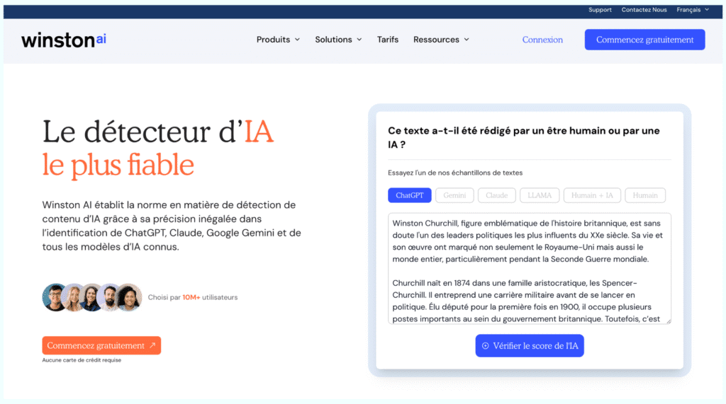 GoWinston analyse vos textes et images pour détecter l’IA, le plagiat et les deepfakes. Garantissez l’authenticité de vos contenus en un clic.