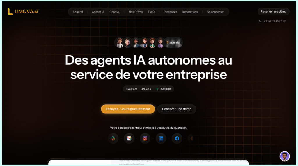 Limova.ai propose des assistants IA puissants pour automatiser les tâches de votre entreprise et améliorer votre productivité.