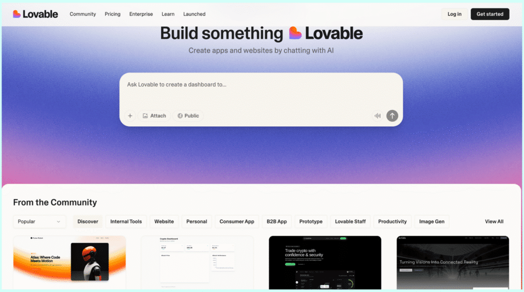 Créez des applications en quelques clics grâce à Lovable, l’outil intelligent qui met la puissance de l’IA à votre service.