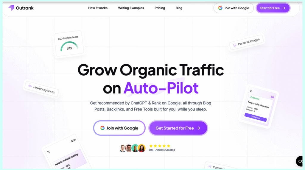 Automatisez l’analyse SEO avec Outrank et augmentez votre trafic organique. Gagnez du temps, identifiez les opportunités et améliorez votre visibilité.